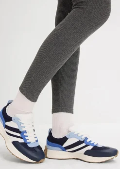 bonprix Hosen|Sportbekleidung|Warme gerippte Thermo-Leggings grau meliert meliert