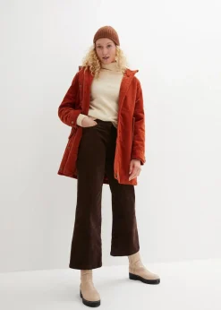 Warmer Cord-Parka mit Teddy-Futter in der Kapuze, in A-Linie|bonprix Sale