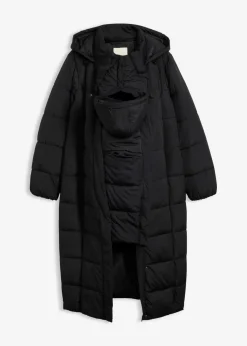 bonprix Bekleidung·Blazer|Umstandsmode|Warmer 2-in-1 Umstands-Puffermantel mit Trageeinsatz schwarz