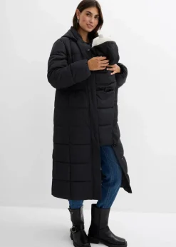 bonprix Bekleidung·Blazer|Umstandsmode|Warmer 2-in-1 Umstands-Puffermantel mit Trageeinsatz schwarz