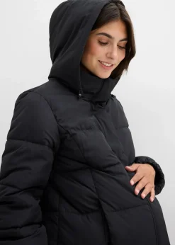bonprix Bekleidung·Blazer|Umstandsmode|Warmer 2-in-1 Umstands-Puffermantel mit Trageeinsatz schwarz