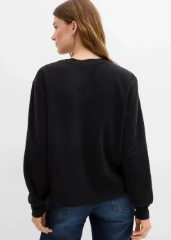 bonprix Outdoorbekleidung|Thermobekleidung|Warmes Fleece-Thermoshirt schwarz