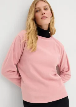 bonprix Shirts & Tops|Sportbekleidung|Warmes Fleece-Thermoshirt aschrosa