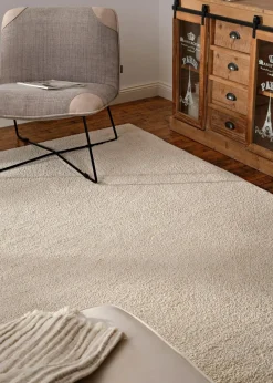 bonprix Veloursteppiche|Sehr Beliebt|Waschbarer Teppich mit weichem Flor natur