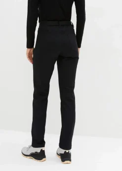 bonprix Outdoorbekleidung|Sportbekleidung|Wasserabweisende Funktionshose aus Stretch-Twill mit Gürtel schwarz