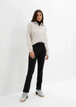 bonprix Outdoorbekleidung|Sportbekleidung|Wasserabweisende Funktionshose aus Stretch-Twill mit Gürtel schwarz