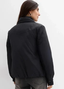 bonprix Bekleidung·Hosen|Jacken & Mäntel|Wasserabweisende Funktions-Jacke, 2in1 Optik schwarz