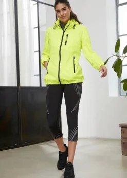 bonprix Bekleidung·Jumpsuits|Bekleidung·Sweat|wasserabweisende, reflektierende Funktions-Jacke neongelb