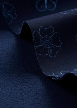 bonprix Bekleidung·Hosen|Jacken & Mäntel|Wasserabweisende Softshelljacke mit Blumenmuster dunkelblau geblümt