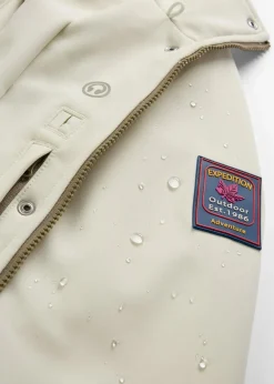 wasserabweisende Stretch-Softshell-Longjacke|bonprix Online