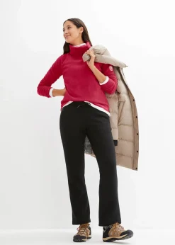 bonprix Nachhaltigere Materialien|Jacken & Mäntel|wasserabweisender Daunenmantel mit bedrucktem Innenfutter taupe