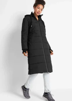 bonprix Bekleidung·Hosen|Jacken & Mäntel|wasserabweisender Funktions-Outdoor-Steppmantel schwarz