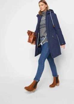 bonprix Jacken & Mäntel|Bekleidung·Hosen|wasserabweisender Outdoor-Mantel dunkelblau