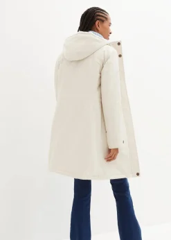 bonprix Bekleidung·Hosen|Jacken & Mäntel|wasserabweisender Outdoor-Mantel kieselbeige