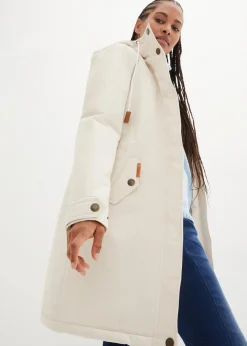 bonprix Bekleidung·Hosen|Jacken & Mäntel|wasserabweisender Outdoor-Mantel kieselbeige