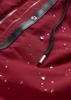 bonprix Bekleidung·Hosen|Jacken & Mäntel|wasserabweisender Outdoor-Mantel, 2in1 Optik pflaumenrot
