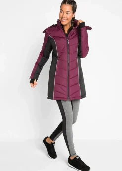 bonprix Bekleidung·Hosen|Jacken & Mäntel|wasserabweisender Ski Funktions-Steppmantel beere