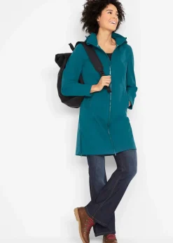 bonprix Bekleidung·Hosen|Jacken & Mäntel|wasserabweisender Softshellmantel blaupetrol