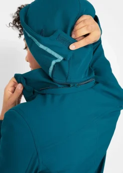 bonprix Bekleidung·Hosen|Jacken & Mäntel|wasserabweisender Softshellmantel blaupetrol