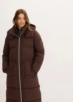 bonprix Jacken & Mäntel|Bekleidung·Hosen|Wasserabweisender Steppmantel dunkelbraun
