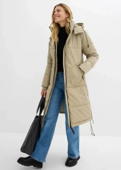 bonprix Bekleidung·Hosen|Jacken & Mäntel|wasserabweisender Steppmantel new khaki