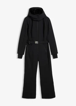 bonprix Hosen|Sportbekleidung|wasserabweisender, warmgefütterter Softshell-Skianzug schwarz