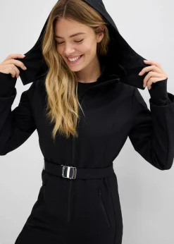 bonprix Hosen|Sportbekleidung|wasserabweisender, warmgefütterter Softshell-Skianzug schwarz