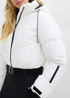 bonprix Bekleidung·Jumpsuits|Bekleidung·Homewear|wasserabweisender wattierter Funktions-Overall weiß/schwarz