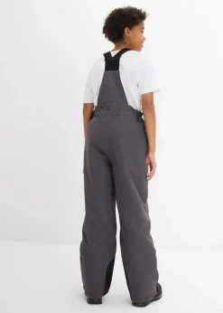 bonprix Jungen 9-16 Jahre·Bademode|Jungen 9-16 Jahre·Jacken & Outdoor|wasserdichte Funktionshose mit Hosenträgern, warm gefüttert schiefergrau