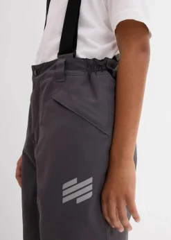 bonprix Jungen 9-16 Jahre·Bademode|Jungen 9-16 Jahre·Jacken & Outdoor|wasserdichte Funktionshose mit Hosenträgern, warm gefüttert schiefergrau