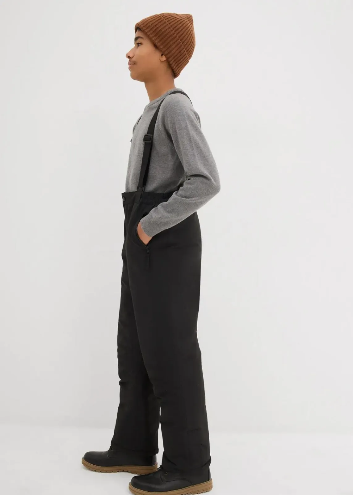 wasserdichte Funktionshose mit Hosenträgern, warm gefüttert|bonprix Discount