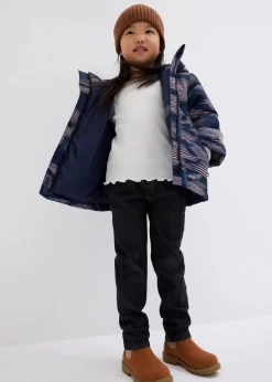 bonprix Mädchen 9-16 Jahre·Jacken & Outdoor|Mädchen 2-8 Jahre·Nachhaltigere Materialien|wasserdichte Funktionsjacke dunkelblau/rosenholz graphisch