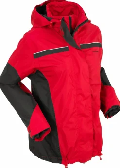 bonprix Bekleidung·Hosen|Jacken & Mäntel|wasserdichte Funktionsjacke rot/schwarz