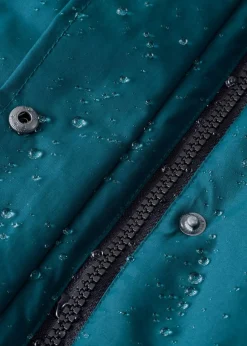 bonprix Bekleidung·Hosen|Jacken & Mäntel|wasserdichte Funktions-Outdoor-Longjacke mit Kapuze blaupetrol