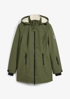 wasserdichte Funktions-Outdoor-Longjacke mit Teddyfleece|bonprix New