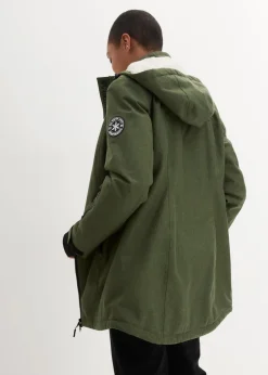 wasserdichte Funktions-Outdoor-Longjacke mit Teddyfleece|bonprix New
