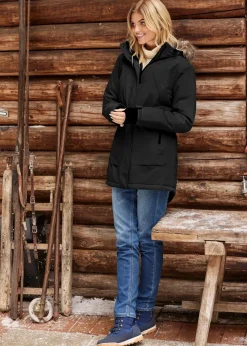 bonprix Bekleidung·Hosen|Nachhaltigere Materialien|wasserdichte Funktions-Parka schwarz