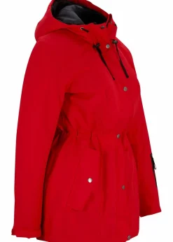 bonprix Bekleidung·Hosen|Jacken & Mäntel|wasserdichte Funktions-Parka mit Kapuze tiefrot
