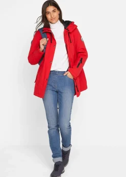 bonprix Bekleidung·Hosen|Jacken & Mäntel|wasserdichte Funktions-Parka mit Kapuze tiefrot