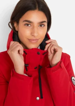 bonprix Bekleidung·Hosen|Jacken & Mäntel|wasserdichte Funktions-Parka mit Kapuze tiefrot