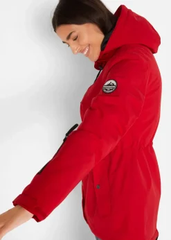 bonprix Bekleidung·Hosen|Jacken & Mäntel|wasserdichte Funktions-Parka mit Kapuze tiefrot