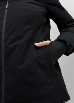 bonprix Jacken & Mäntel|Sportbekleidung|Wasserdichte 2in1 Optik Funktions-Jacke schwarz