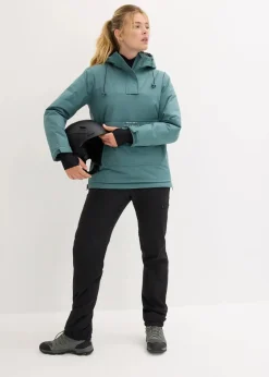 bonprix Bekleidung·Jumpsuits|Bekleidung·Sweat|wasserdichte Ski Funktions-Schlupfjacke mit Fleece-Futter graugrün