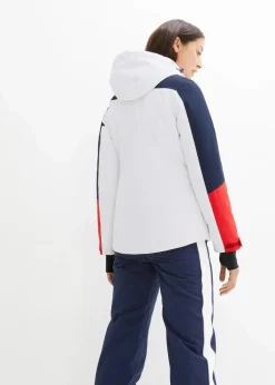 bonprix Bekleidung·Jumpsuits|Bekleidung·Sweat|wasserdichte Ski Funktions-Jacke mit Belüftungsschlitzen weiß/dunkelblau