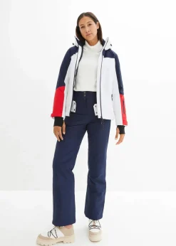 bonprix Bekleidung·Jumpsuits|Bekleidung·Sweat|wasserdichte Ski Funktions-Jacke mit Belüftungsschlitzen weiß/dunkelblau