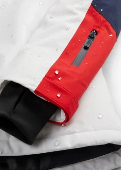 bonprix Bekleidung·Jumpsuits|Bekleidung·Sweat|wasserdichte Ski Funktions-Jacke mit Belüftungsschlitzen weiß/dunkelblau