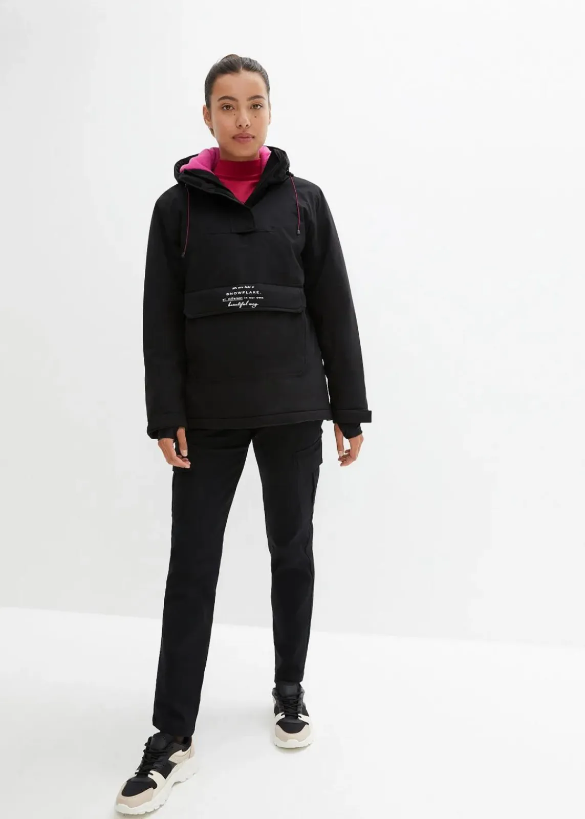 wasserdichte Ski Funktions-Schlupfjacke mit Fleece-Futter|bonprix New