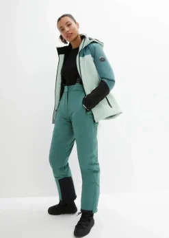bonprix Nachhaltigere Materialien|Jacken & Mäntel|wasserdichte Ski Funktions-Jacke mit Belüftungsschlitzen hellschilf/graugrün