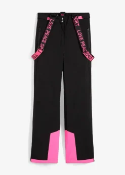 bonprix Outdoorbekleidung|Thermobekleidung|wasserdichte Ski Funktions-Thermohose mit abnehmbaren Trägern schwarz