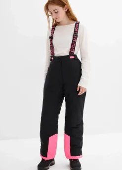 bonprix Mädchen 9-16 Jahre·Jacken & Outdoor|Mädchen 9-16 Jahre·Hosen & Leggings|wasserdichte Skihose mit abnehmbaren Trägern schwarz
